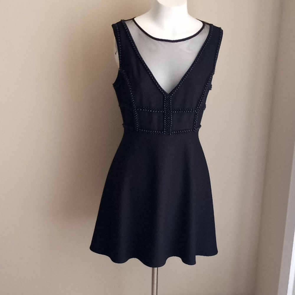 NWT Forever 21 Jr. Medium Women's Black Beaded Dress